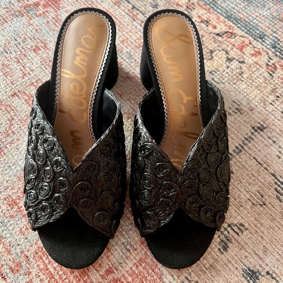 Sam Edelman black leather summer/fall sandals, EUC, worn ONCE, GREAT FIND! - Picture 4 of 5